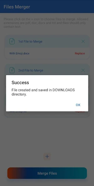 Files Merger screenshot