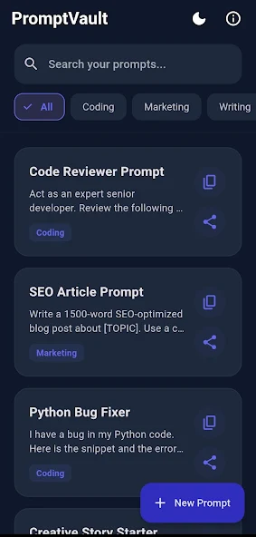 PromptVault AI screenshot