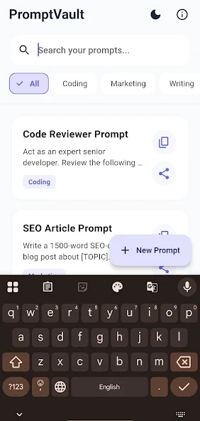 PromptVault AI screenshot