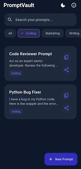 PromptVault AI screenshot