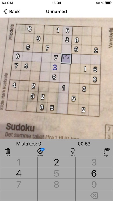 Sudoku Scanner and Solver screenshot